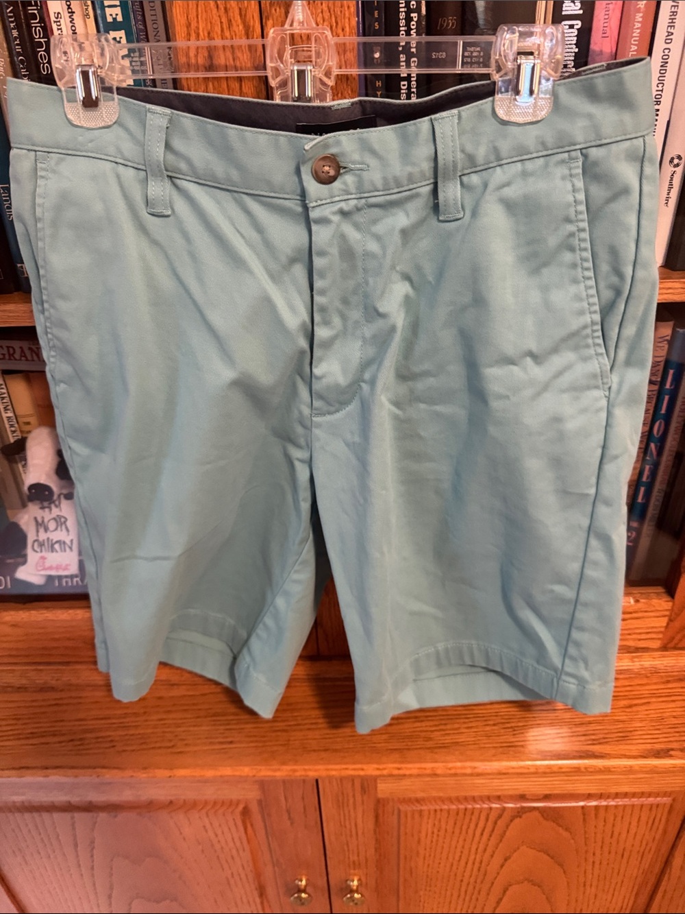 Nautica Light Teal Flat-Front Men's Shorts